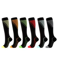 colorful sport pressure socks elastic socks for men and women outdoor sports cycling running compression socks