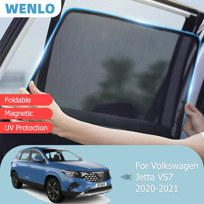 

For Volkswagen Jetta VS7 2020-2021 Front Windshield Car Sunshade Side Window Blind Sun Shade Magnetic Door Visor Mesh Curtain