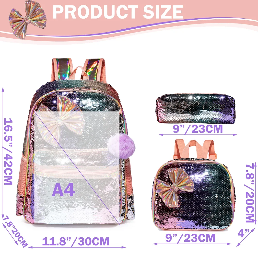 Bikab 3 In 1 Kids Bags School Bags  Children School Bags for Girl 16