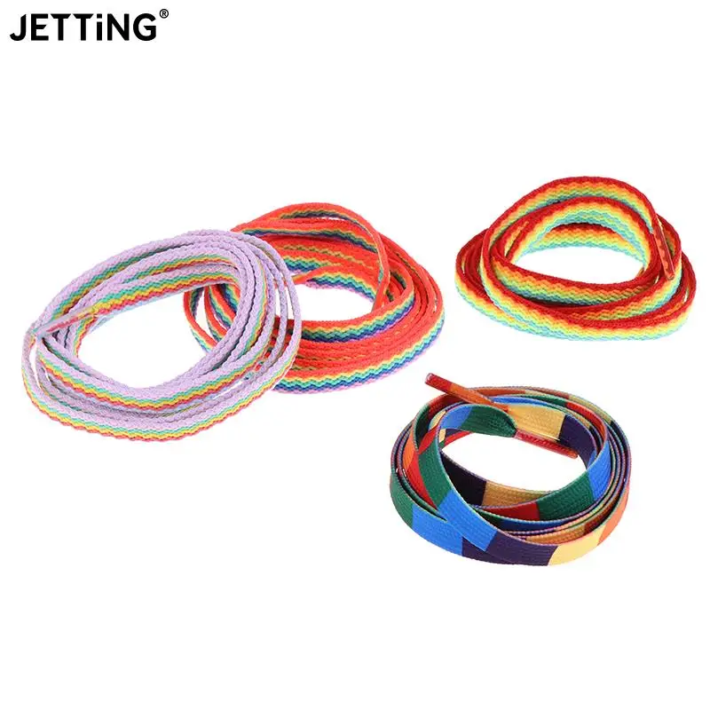 

Creative Rainbow Shoelace Canvas Shoe Laces Casual Sneakers Laces Shoelaces Men Woomen Shoes Accessories 100cm 120cm 140cm 160cm