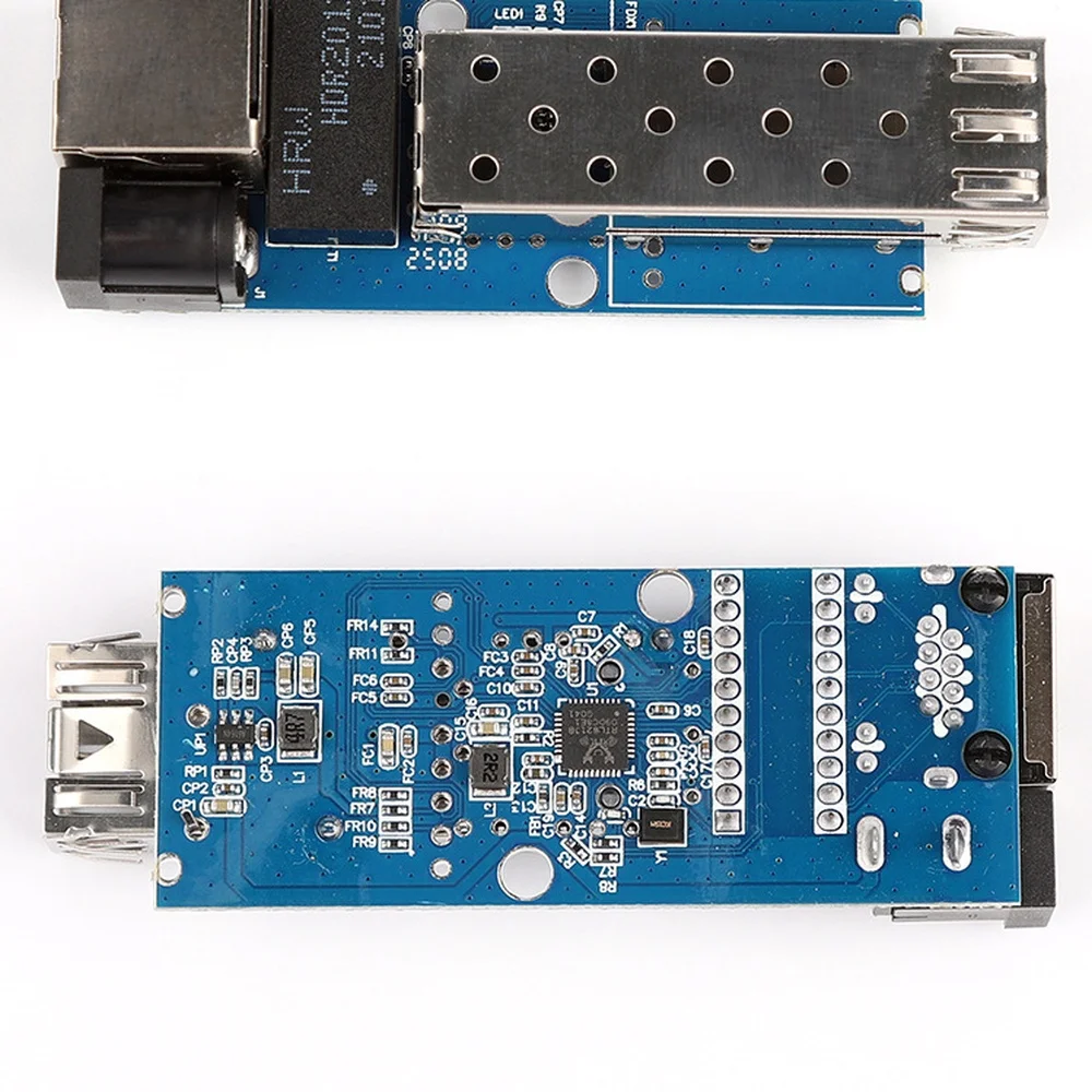 Фото Компактная плата SFP Gigabit Transceiver PCBA, оптический медиаконвертер 1.25G, компоненты сетевого оборудования, поддержка одинарного и двойного оптического волокна №1