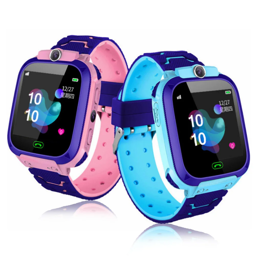

Детские Смарт-часы с функцией звонка, SOS-трекер местоположения, подарок на день рождения, водонепроницаемые часы с камерой, детская одежда, а...