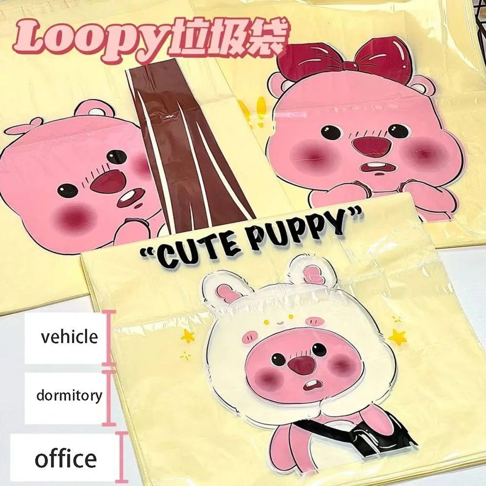 

Мешок для мусора в стиле аниме Loopy Paste, милый мультяшный утолщенный мешок для хранения для домашнего стола, можно наклеить на мусорный мешок