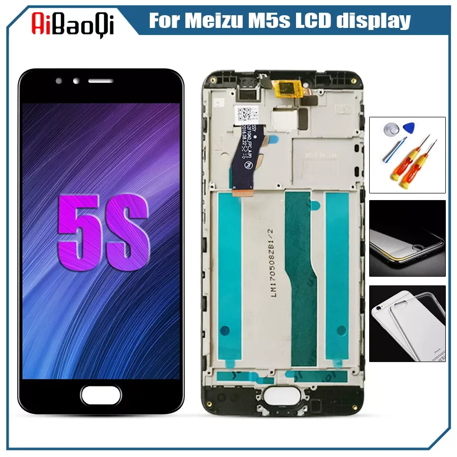 

Новинка 5,2, ЖК-экран m5s + сенсорный дигитайзер с рамкой для дюйма Meizu M5S meilan 5S M612H M612M, белый/черный, Бесплатная доставка