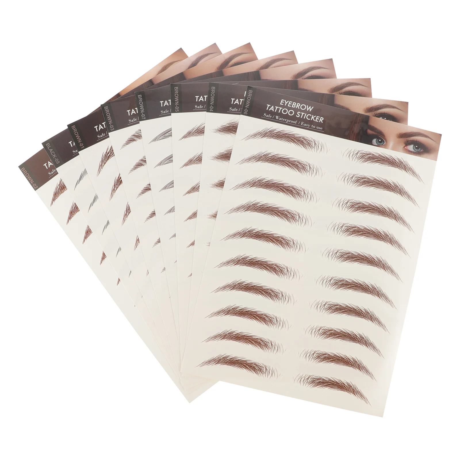 

Stickers Eyebrow Eyebrows Sticker Decal Makeup Fake Girl Beauty Brow Grooming 4D Shaping Imitation Hair Waterproof Woman False