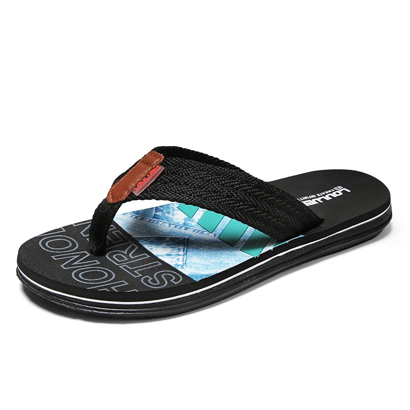 

Brand Fashion Flip Flop Men High Quality Non-Slip Outdoor Beach Flip Flops Men Flat Casual Slippers Men 2023 New Summer