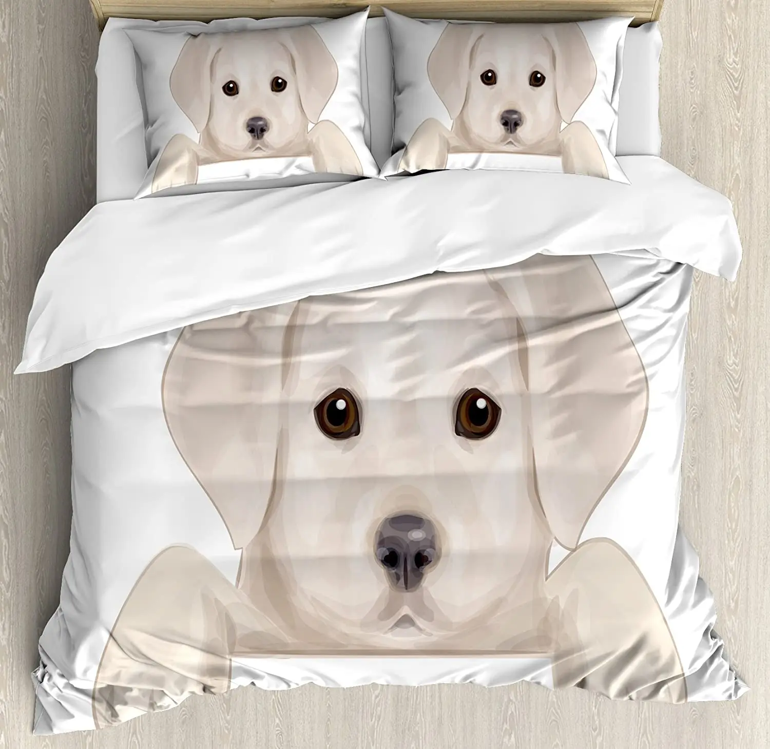 

Baby Bedding Set For Bedroom Bed Home Cute Puppy Adorable Paws Labrador Dog Duvet Cover Quilt Cover And Pillowcase