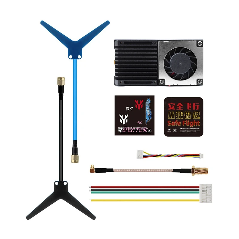 For HGLRC ZEUS 1.2G 4.5W VTX 8CH FPV Video Transmitter 25Mw/800Mw/4.5W Long Range RC Drone