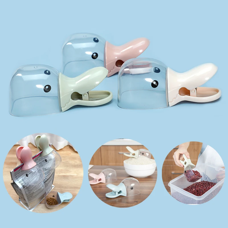 

Multi-Function Water Bowls and Drinkers for Dogs Cute Duck Head 50g Pet Food Spoon with Sealing Clip Cat Dog Feeder Rice Shovel