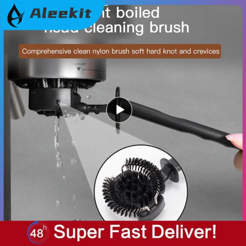 

51mm/58mm Coffee Brewing Head Kitchen Brush Long Handle Cleaning Brush Semi-automatic Coffee Machine Brush Coffee Appliance