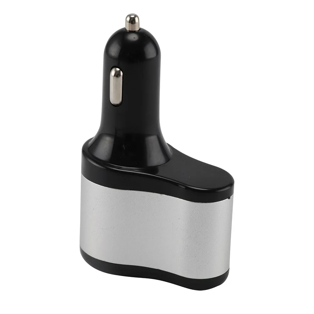 

1PC Car charger 3 in1 Way Car Cigaret Lighter Splitter Socket 2 USB Power Charger Adapter 12-24V 120W Brand New FM Transmitters