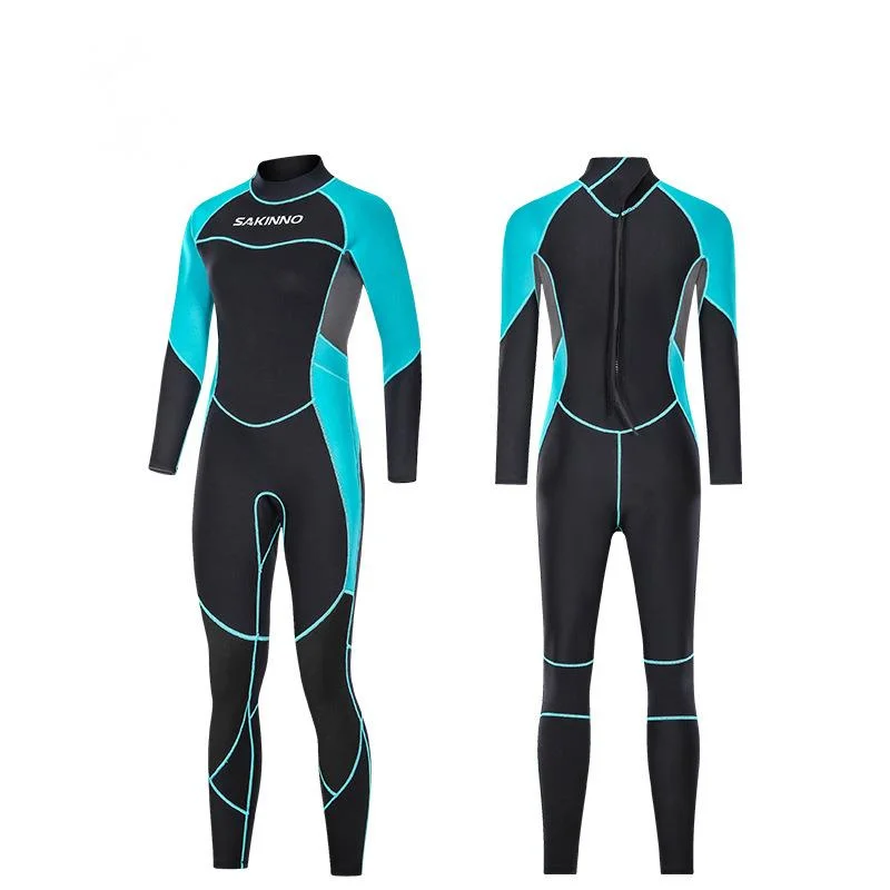

Neoprene 3mm Wetsuit for Men Women-Snorkeling Water Sports Long Sleeve One Piece Warm and Cold Surfing Snorkeling