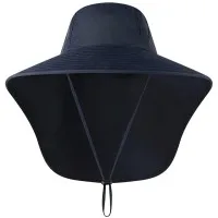 

Fishing Cap Wide Brim Unisex Sun Hat with Neck Flap for Travel Camping Hiking Boating