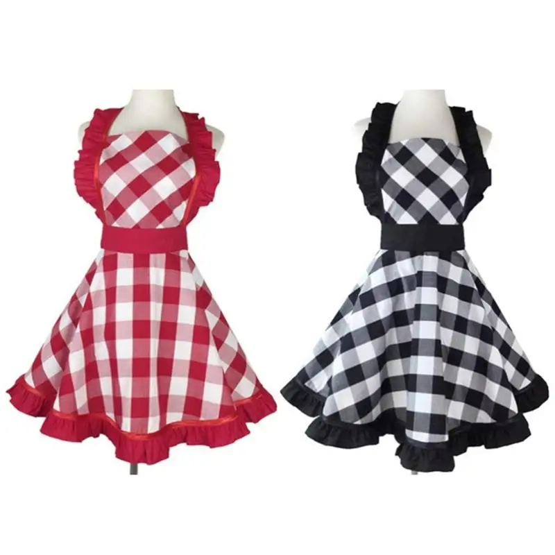 

Милый стильный ретро винтажный кокетливый горничная для приготовления пищи женский рабочий регулируемый Фартук Косплей Костюм