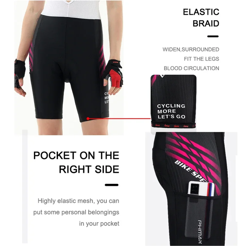 Женские велосипедные шорты PHMAX летние быстросохнущие для езды на горном