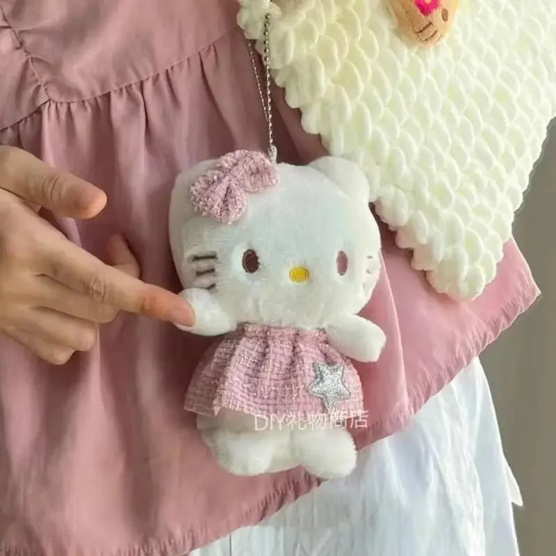 Hello Kitty розовая юбка плюшевая Подвеска Аниме мультфильм Sanrio Hellokitty искусственный