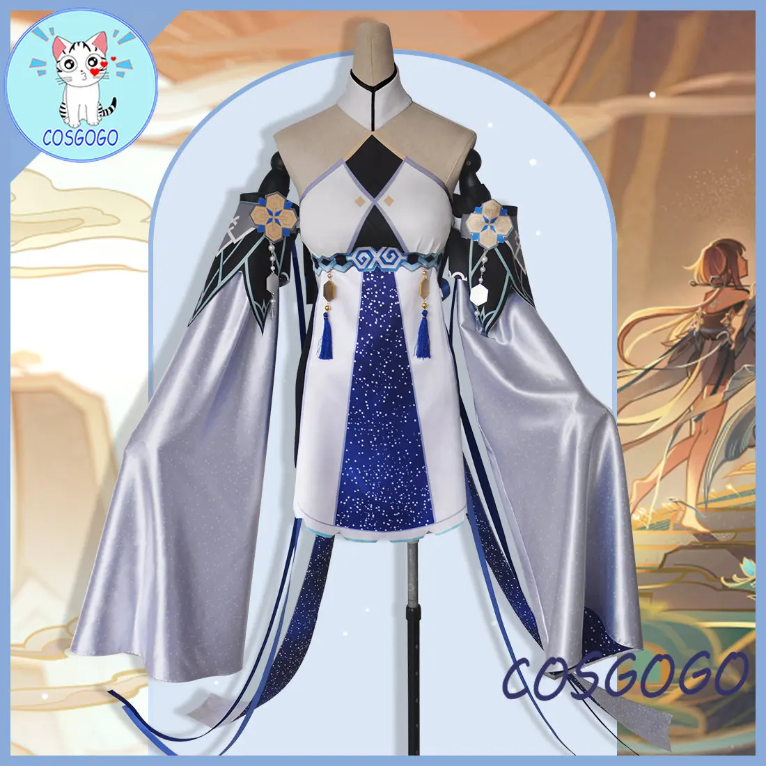 

Косплей Guizhong косплей костюм игра геншин ударная игра геншин Гуи Чжун костюм Хэллоуин женское платье