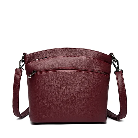 Женская сумка из мягкой искусственной кожи, сумка через плечо, женская однотонная сумка-мессенджер, основная сумка