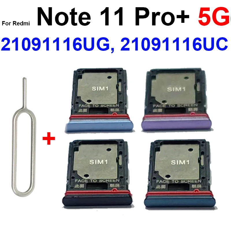 

For Xiaomi Redmi Note 11 Pro Plus 5G Sim Card Tray Micro SD Card Adapter Reader SIM Card Slot Holder Replacement Parts