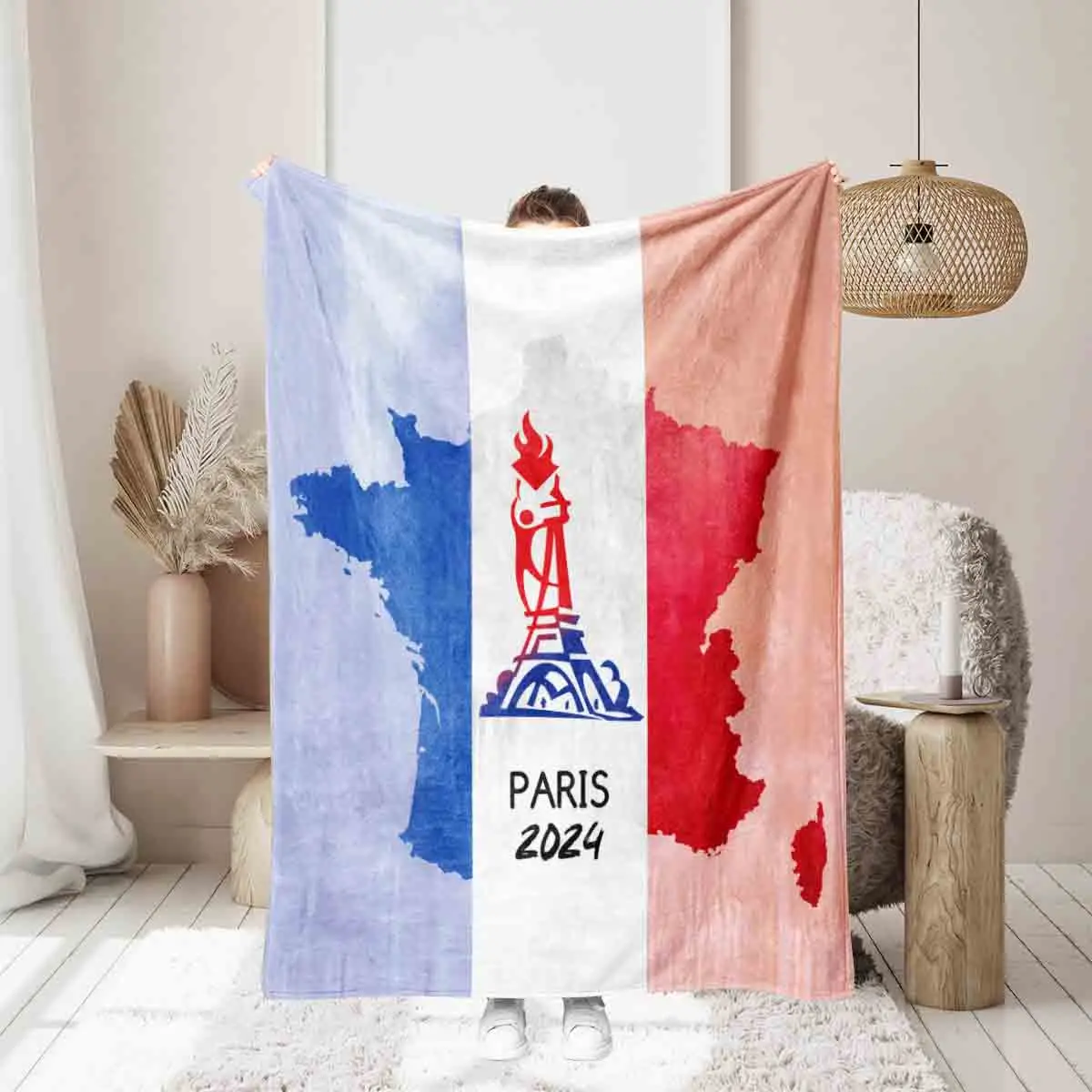 Парижское спортивное одеяло из искусственной кожи мягкое и удобное для