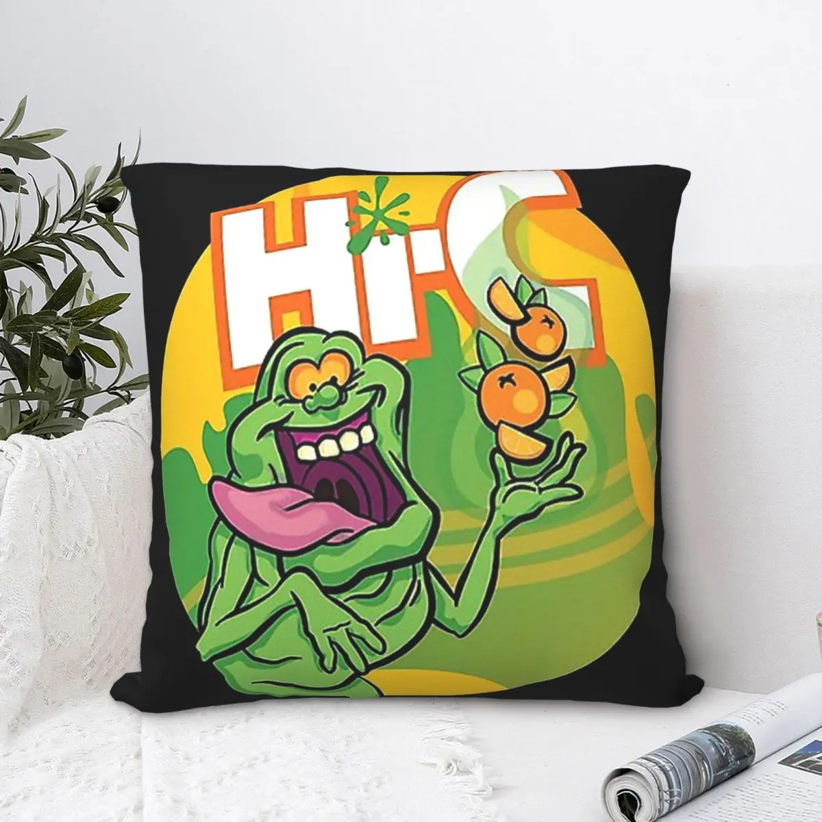 

Ecto Cooler Polyester Cushion Cover Ghostbusters Sofa Garden Decorative Soft Hug Pillowcase