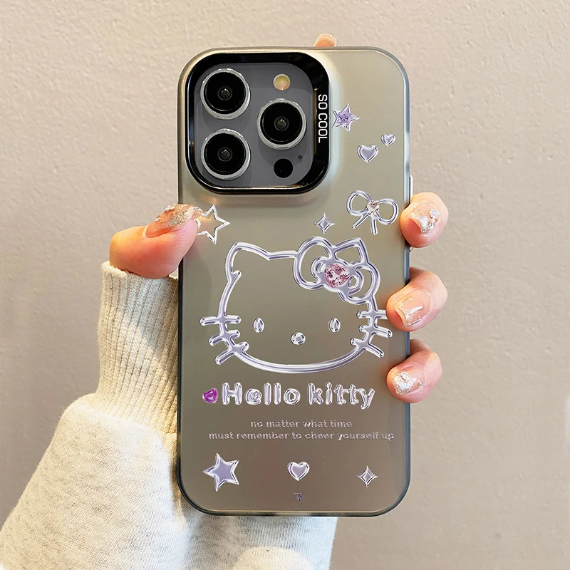 Чехол Cute Kitty Kuromi для Vivo V30 V29 Lite V21E V25 V25E V20 V27 V23 Pro V23E V27E Y02 Y03 Y75 Y91C Y30 Y93 Y91 Y95 Y100 Cover