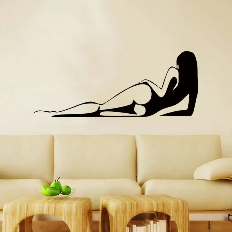 Новый дизайн наклеек на стену Горячая сексуальная женщина Голая девушка крутая
