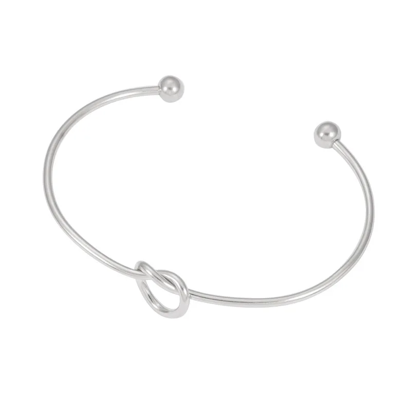 Stainless Steel Fine Polishing Fashion Simple Knot Bracelet Thread Detachable Bracelets DIY Jewelry Making Accessories Wholesale