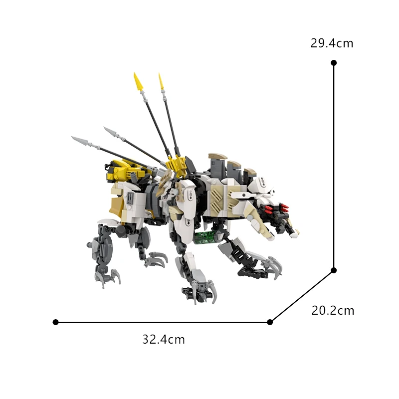 

MOC Game Horizon Zero Dawned Thunder Jaw Sawtooth Monster Building Blocks Action Figures Machine Dragon Brick Toys for Kids Gift