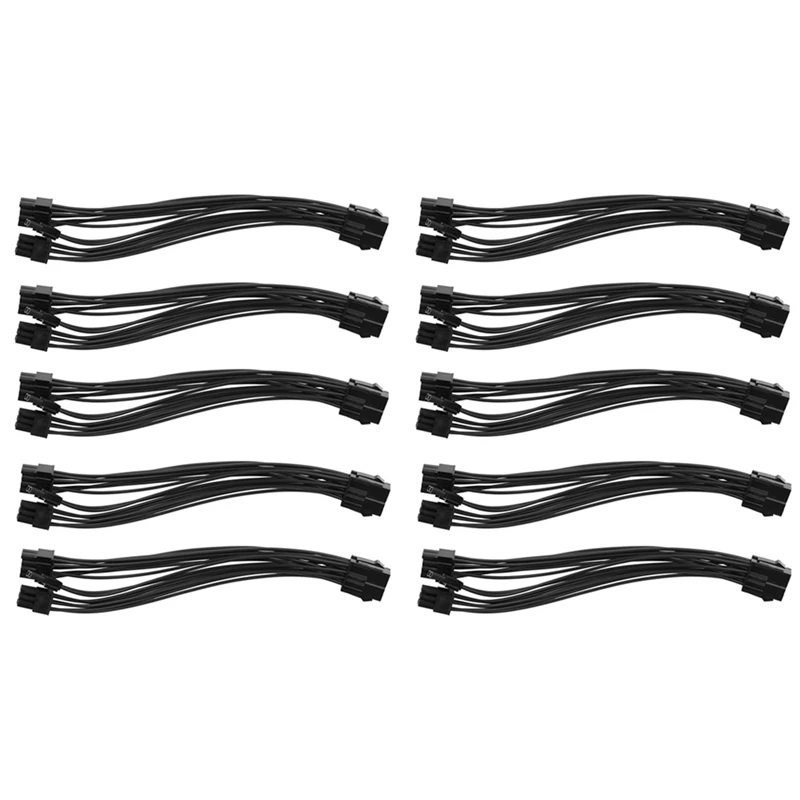 

New 20Cm Graphics Card 8 Pin Female To 2X8P(6+2)Pin Male Power Supply Extention Cable 18AWG Cable For Graphics Card