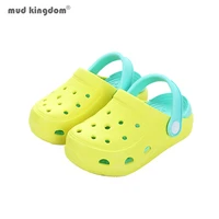 mudkingdom boys girls sandals solid eva lightweight non slip children slippers quick dry outdoor shower baby kids beach shoes