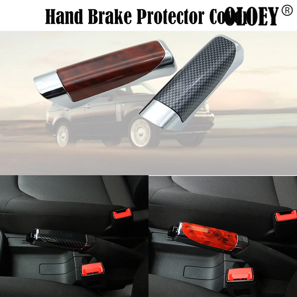 

Car Stylish Carbon Fiber Wood Car Hand Brake Protector Cover Universal Carbon Fiber Interior Decor Sheath Grips Car Accessories