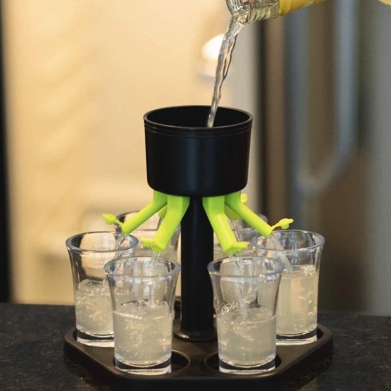 

6 Shot Glass Games Dispenser Wine Whisky Beer Wine Liquor Dispenser Bar Accessories Party Games Drinking Tools Glass Dispenser