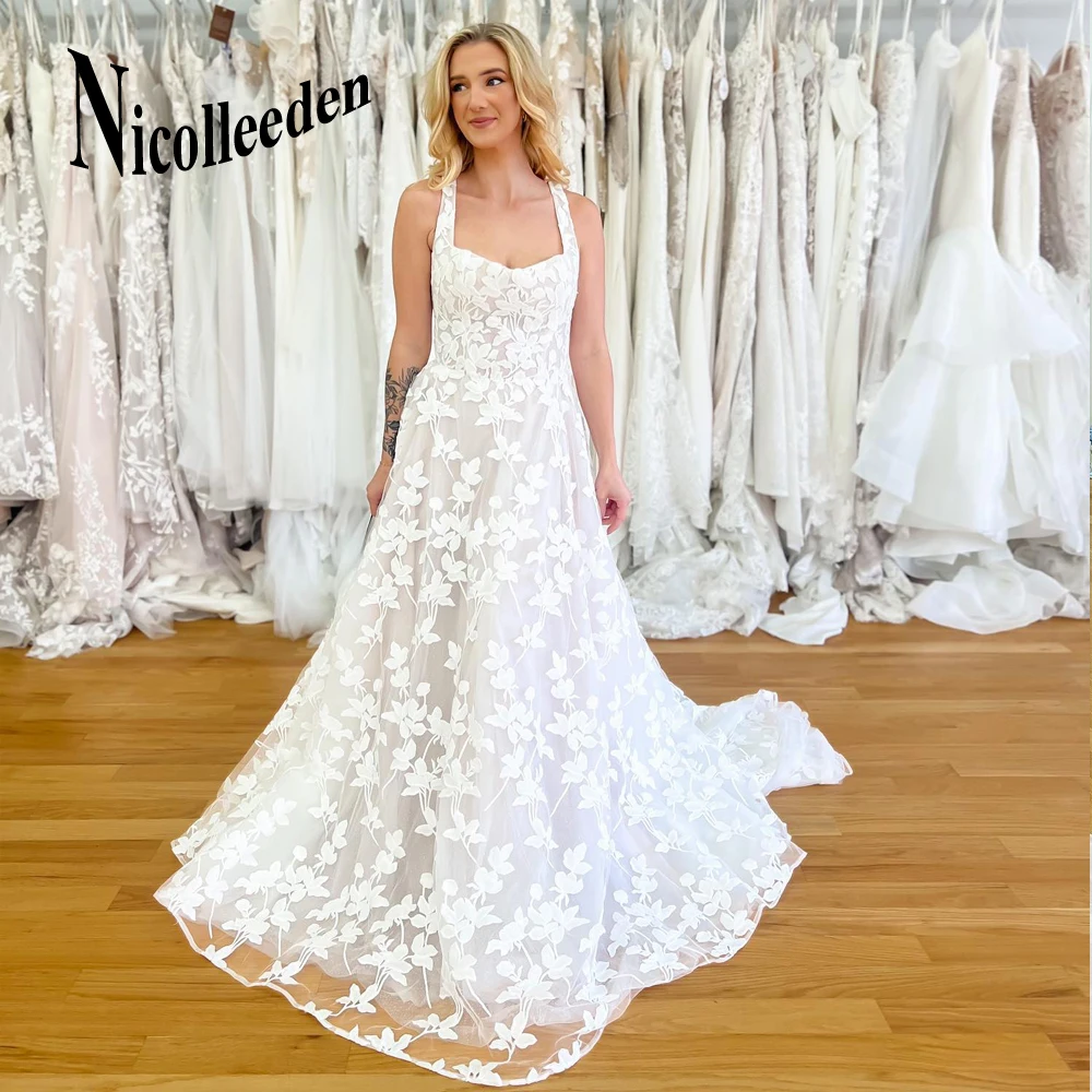 

Женское свадебное платье с аппликацией и шлейфом, без бретелек