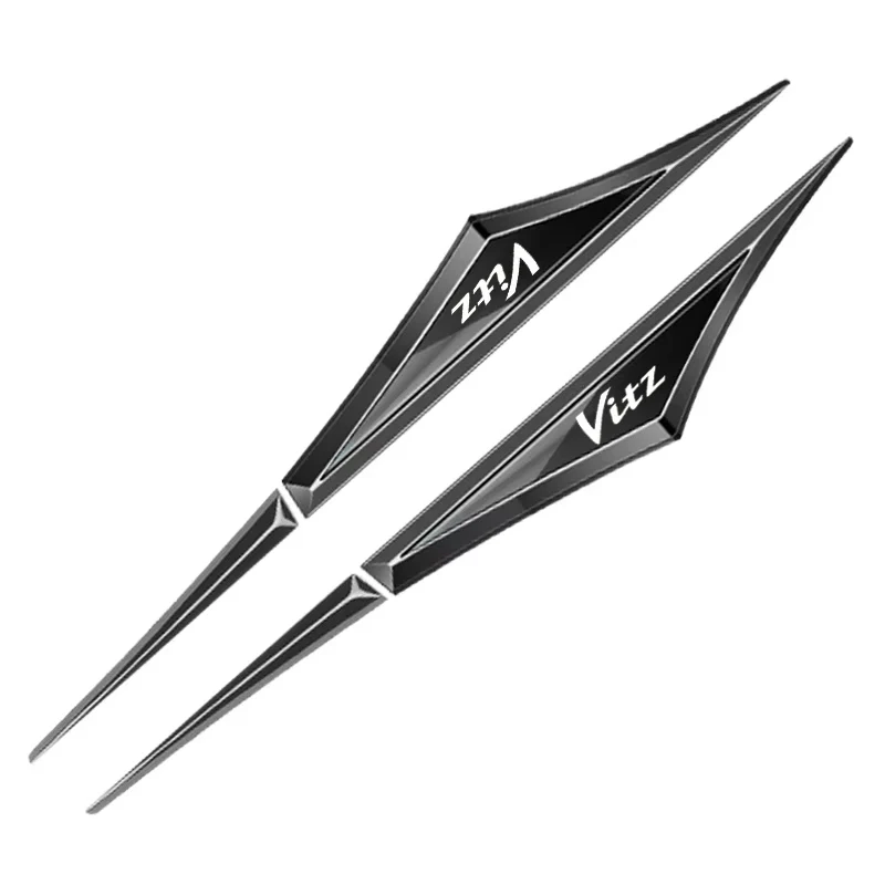 

2 шт. автомобильный аксессуар, модифицированный кузов, боковые двери, лезвие, автомобильные наклейки для Toyota Vitz, логотип, наклейка на крыло, декоративные аксессуары