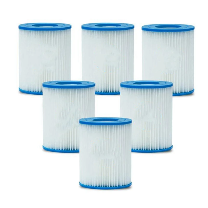 

6 Pcs Pool Filter Cartridges For Bestway Type II Pool Filter Cartridges,Inflatable Filters,Whirlpool Filter Cartridges
