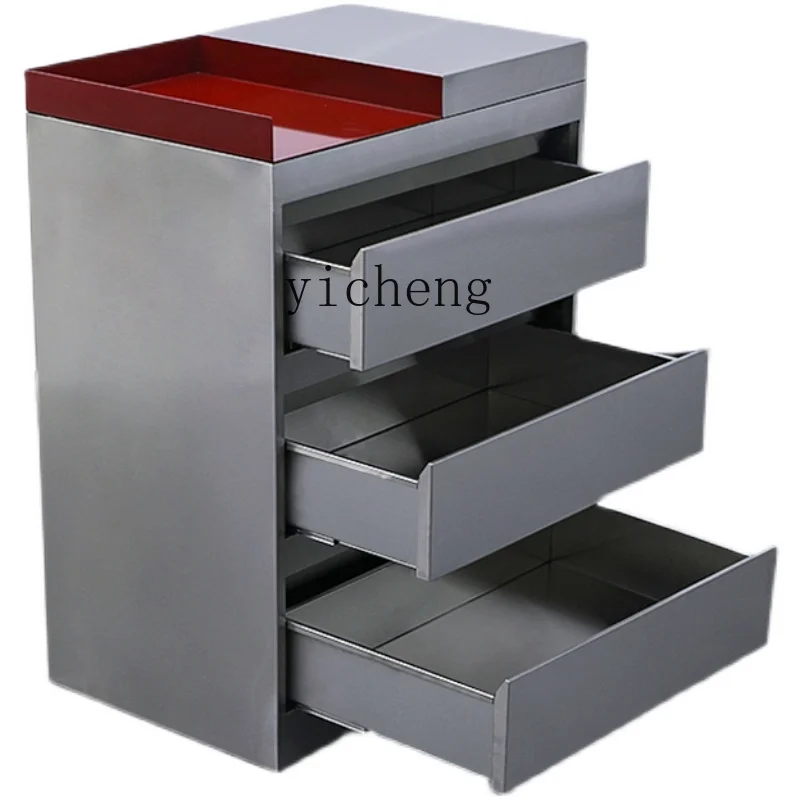 

XL Stainless Steel Barber Shop Hair Cabinet Tool Table Storage Locker with Drawer Cart