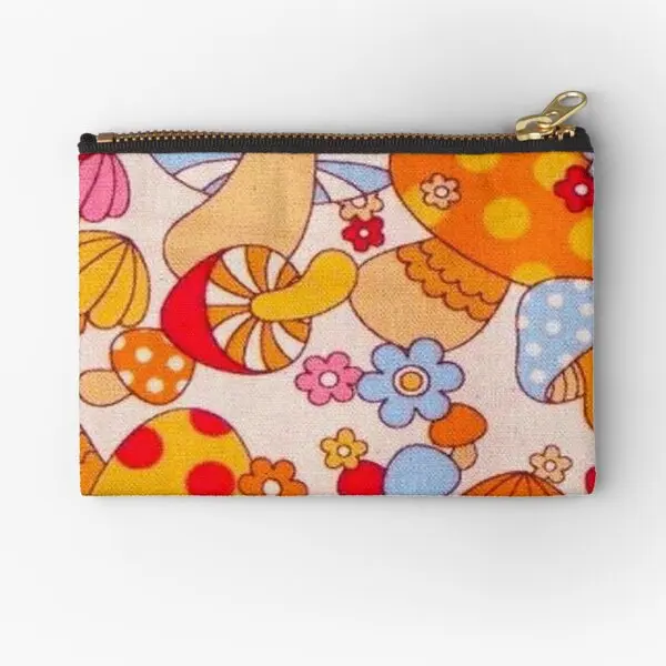 

Y2K Indie Mushrooms Zipper Pouches Coin Packaging Bag Pure Men Small Cosmetic Money Pocket Panties Women Wallet Key Socks