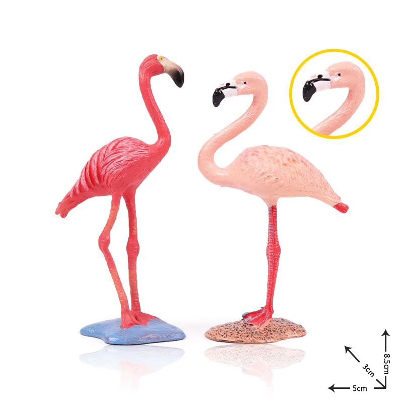 

Simulation Wild Animal Bird PVC Model Toy Wild Pink Flamingo Solid Static Model Decorative Ornaments Kids Birthday Gift
