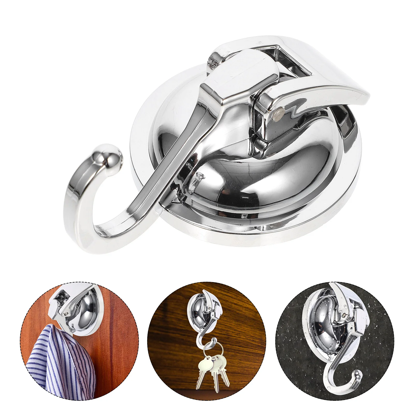

Wall Hooks Hook Suction Coat Cup Decorative Hanger Mounted Vacuum Reusable Towel Bath