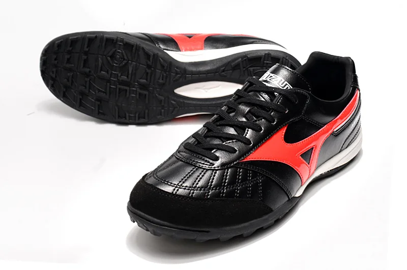 Original Mizuno Creation MORELIA TF M8 Men's Sports Shoes Mizuno Outdoor Sneakers Black/Red Color Size Eur 40-45