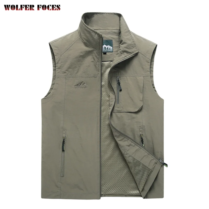

Summer Outdoors Big Size Vest Men's Tactical Vests Men Jackets Autumn Mens Coats Sleeveless Vest Spring Casual Travels Waistcoat