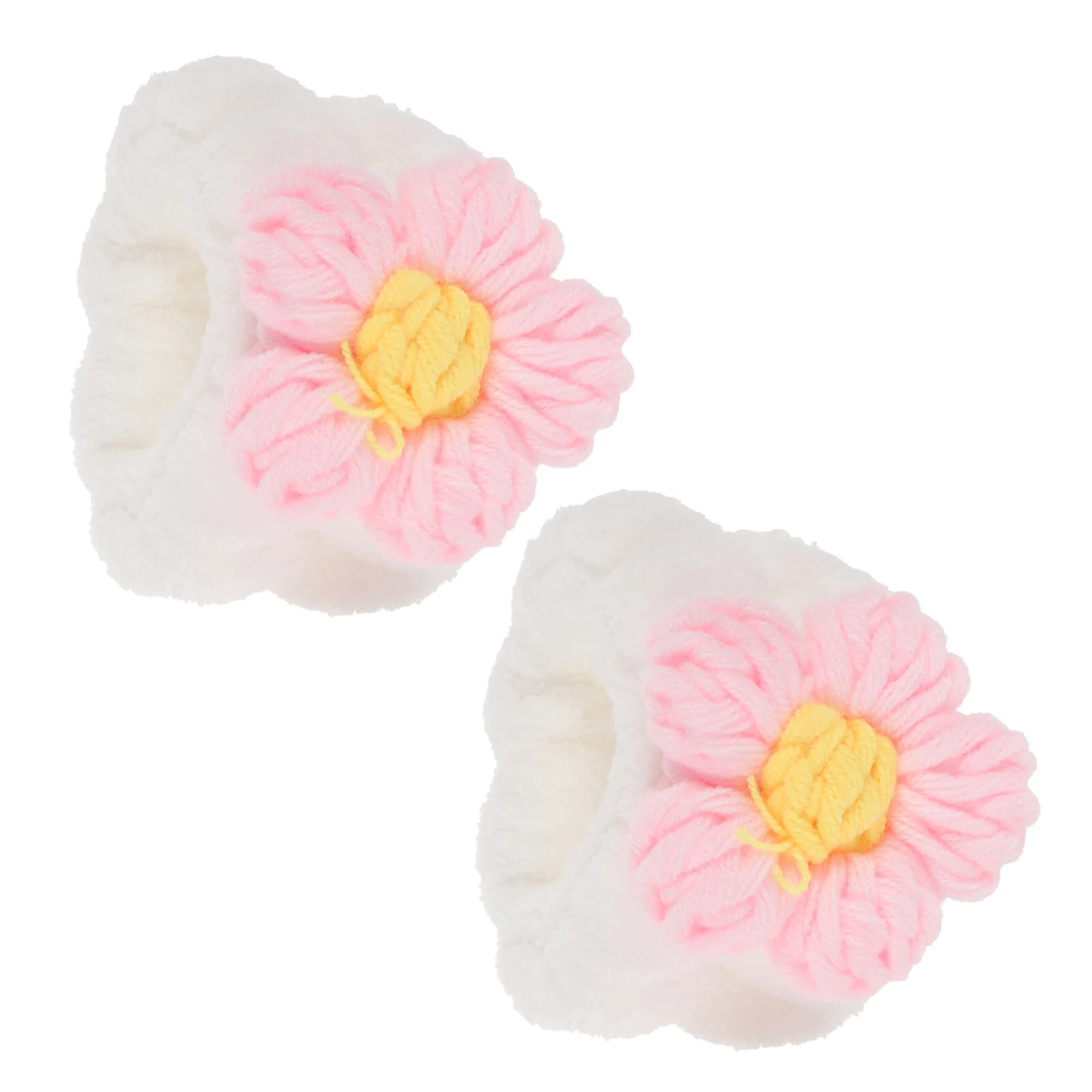 

2 Pcs Kid Hair Ties Spa Wrist Sweat Bands Women Towel Scrunchies Wash Flower Wristband Washing Face Child