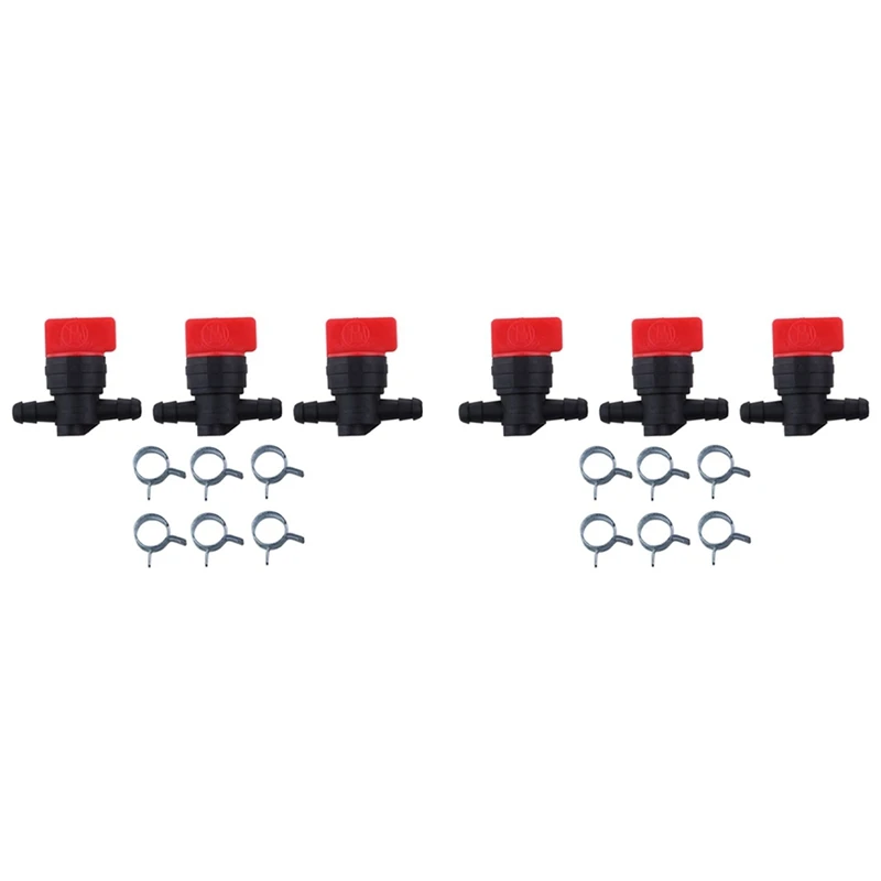 

6 шт. 494768 698183 топливный запорный клапан с зажимом для 1/4 дюймовой топливной линии Briggs & Stratton Мюррей Торо трактор для газона