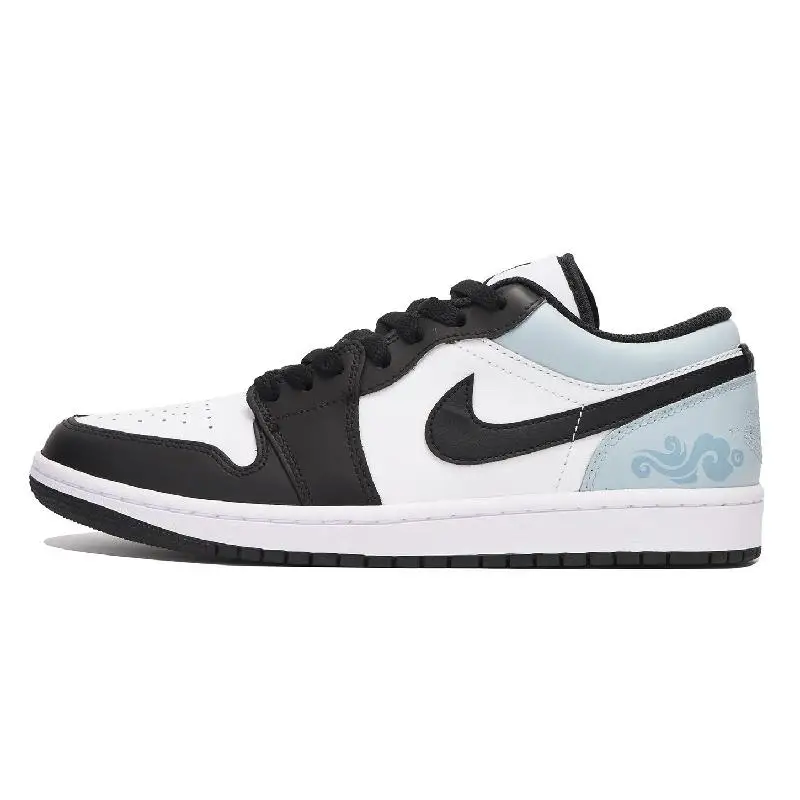 【Настроить】Винтажные баскетбольные кроссовки Air Jordan 1 мужские черные с низким