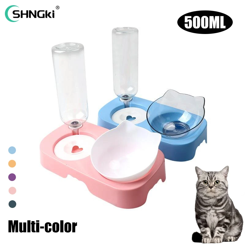 

Pet Cat Bowl Automatic Feeder 500ML Cat Dog Drinking Bowl Dogs Feeder Dish Pet Products Silicone Bowls Cats Products for Pets
