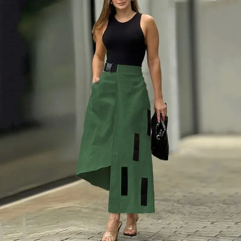 Повседневный модный однотонный пуловер с круглым вырезом жилет нерегулярной