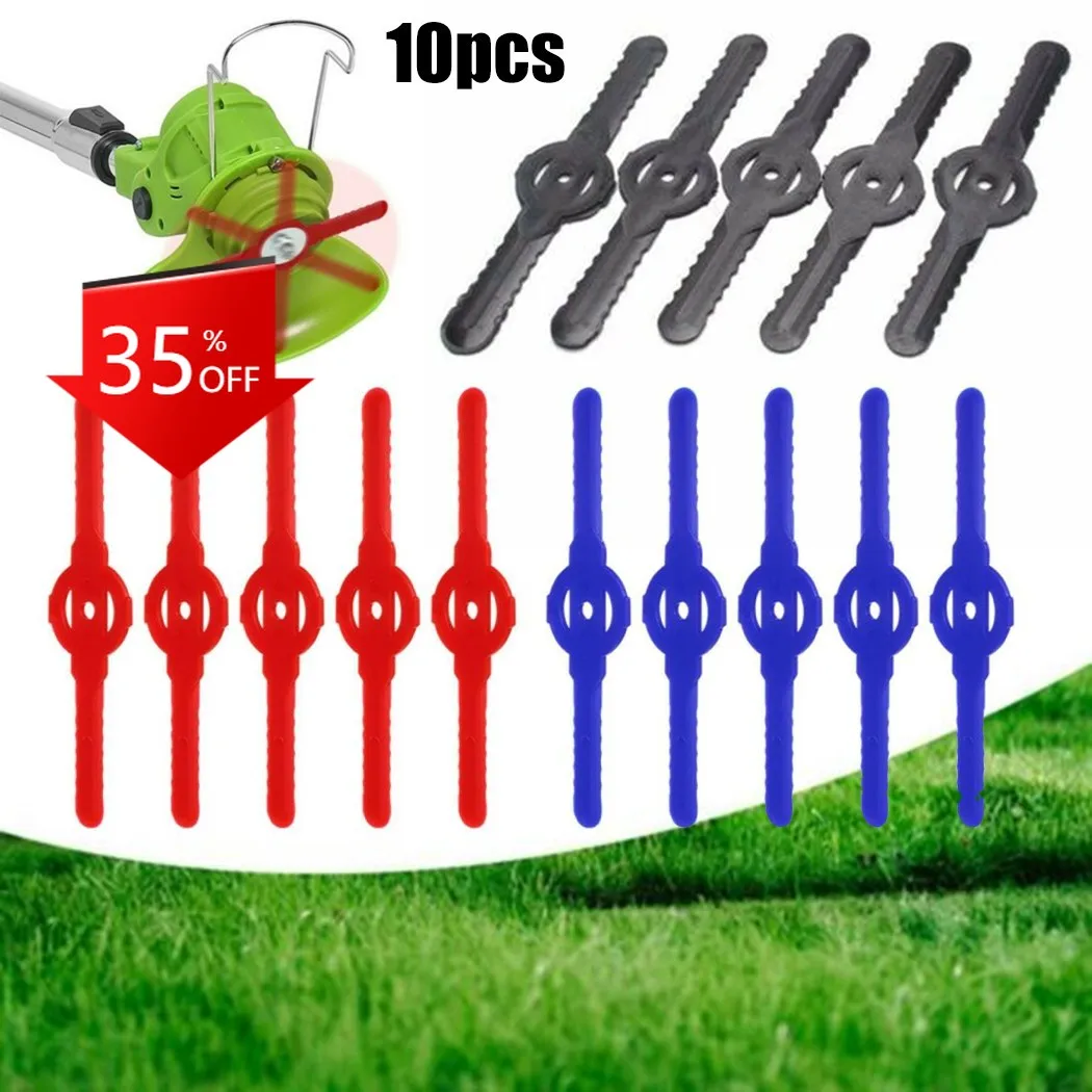 

10X Plastic Blades Cutter Replace For Cordless Grass Trimmer Strimmer Tools For Garden Scenes, Trimmers And Lawn Mower Knives