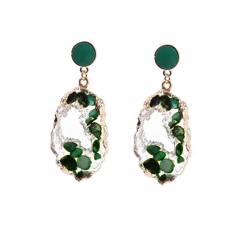 

Design sense three-dimensional niche high-quality earrings female ins wind resin hollow exaggerated earrings
