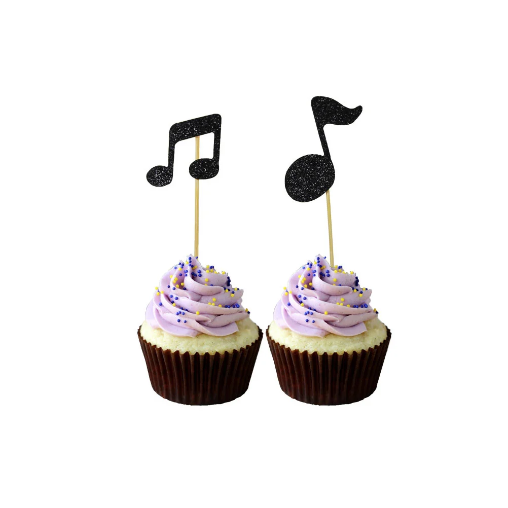 

Cake Music Toppers Topper Cupcake Cakes Musical Party Pick Picks Theme Decorations Roll Note Symbol Notation Favors Birthday 50S